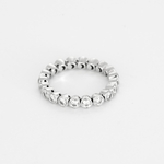 DE BEERS - Alliance souple en or gris et diamants