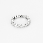 DE BEERS - Alliance souple en or gris et diamants