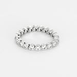 DE BEERS - Alliance souple en or gris et diamants
