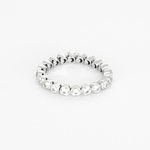 DE BEERS - Alliance souple en or gris et diamants