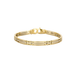 Bracelet de type gourmette en or blanc et or jaune