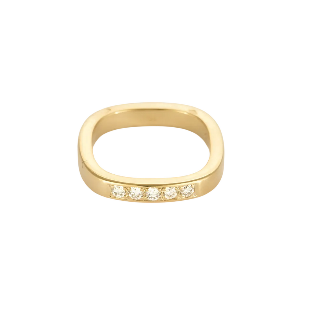 Dinh Van - Square - Alliance en or jaune et diamants