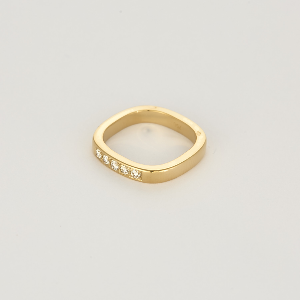Dinh Van - Square - Alliance en or jaune et diamants