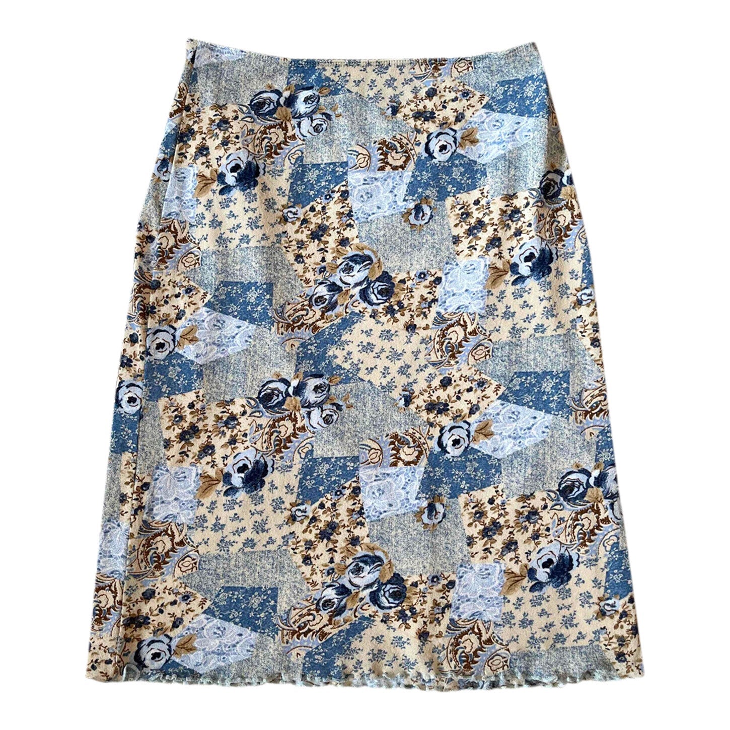 Patchwork midi skirt