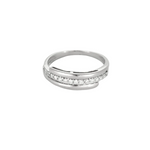 Demie Alliance en or gris et diamants