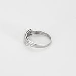 Demie Alliance en or gris et diamants