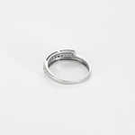 Demie Alliance en or gris et diamants