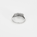 Demie Alliance en or gris et diamants