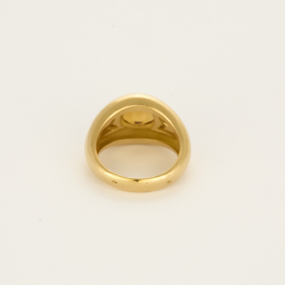 MAUBOUSSIN -  «Aloha» - Bague jonc en or jaune, citrine et nacre blanche