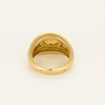 MAUBOUSSIN -  «Aloha» - Bague jonc en or jaune, citrine et nacre blanche