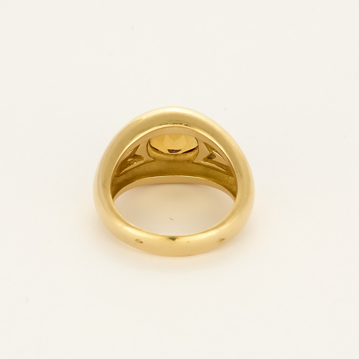 MAUBOUSSIN -  «Aloha» - Bague jonc en or jaune, citrine et nacre blanche