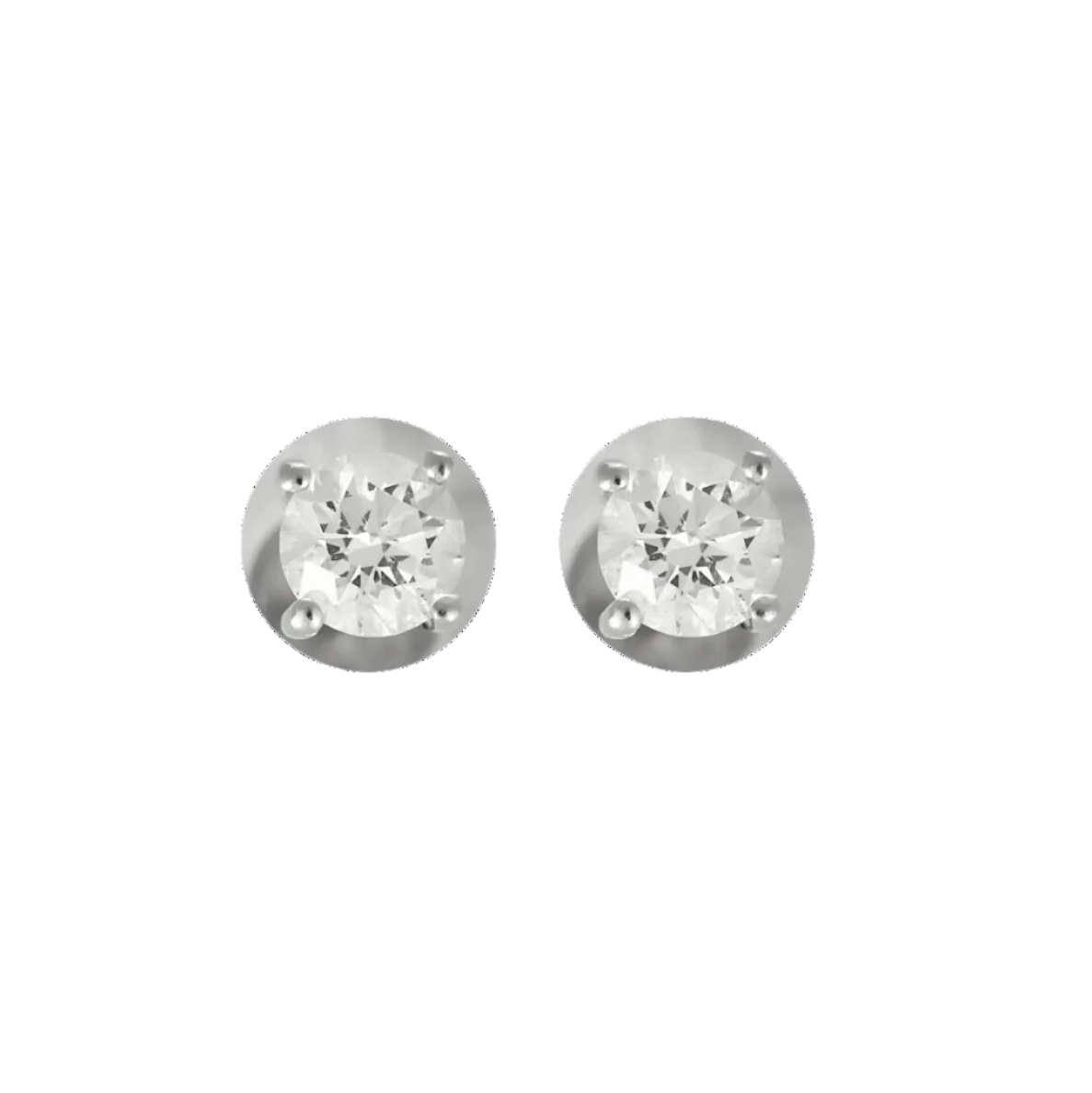 Paire de Boutons d'oreilles en or gris et diamant 0.35 carat environ