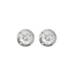 Paire de Boutons d'oreilles en or gris et diamant 0.35 carat environ