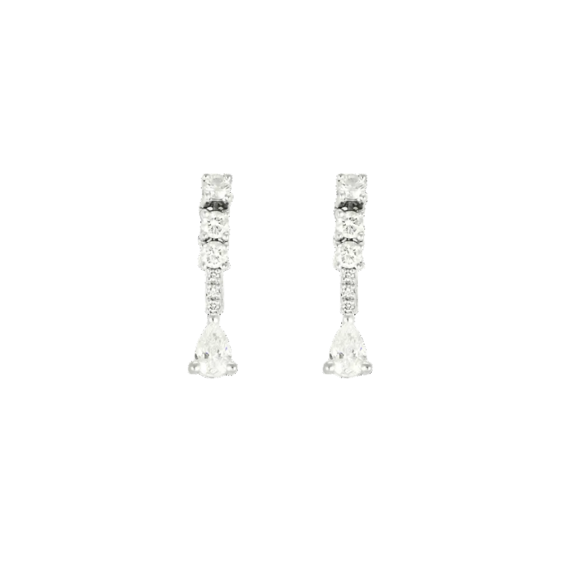 Boucles d'oreilles en Or blanc 18k Diamant
