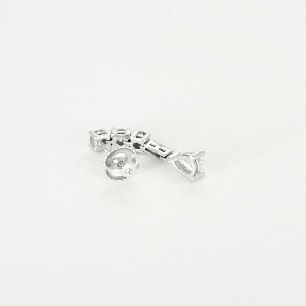 Boucles d'oreilles en Or blanc 18k Diamant