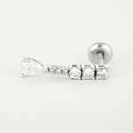 Boucles d'oreilles en Or blanc 18k Diamant