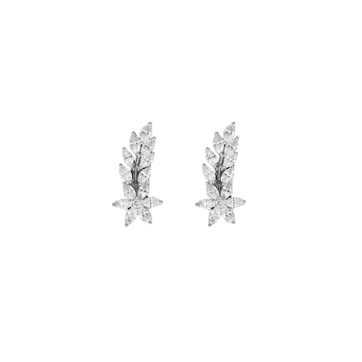 Boucles d'oreilles en Or blanc 18k Diamant