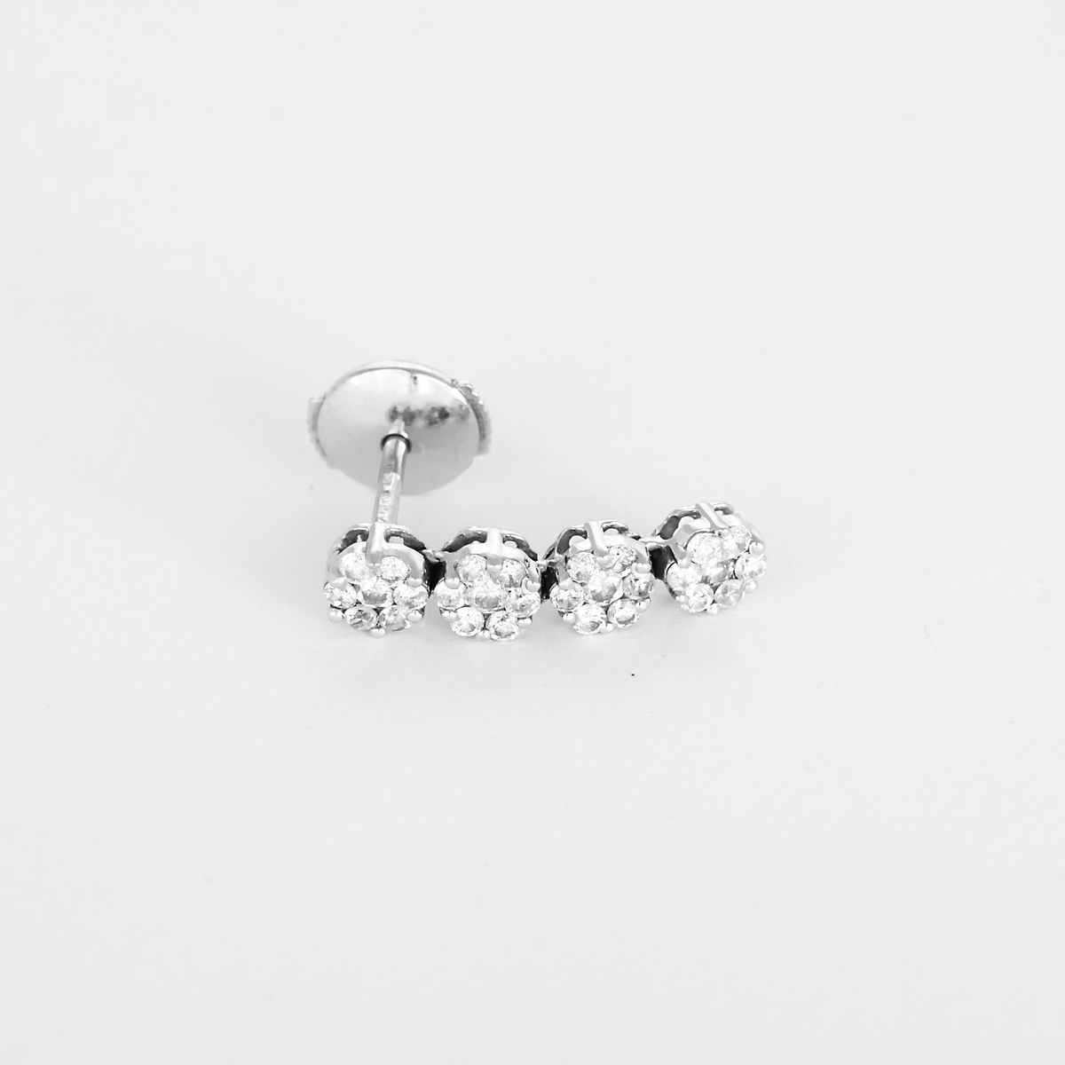 Boucles d'oreilles en Or blanc 18k Diamant