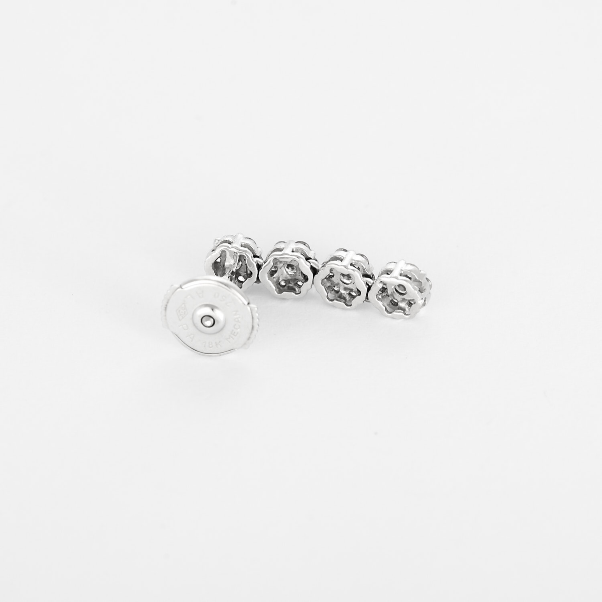 Boucles d'oreilles en Or blanc 18k Diamant