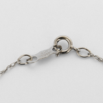 Collier en or gris et pendentif 14K diamants, améthyste, quartz et topaze bleu