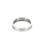 Dinh Van- Seventies - PM-  Bague en or gris et diamants