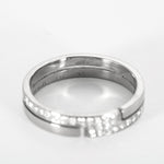 Dinh Van- Seventies - PM-  Bague en or gris et diamants