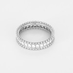 Van Cleef & Arpels - Perlée Diamants - Élégante bague en or blanc et diamants