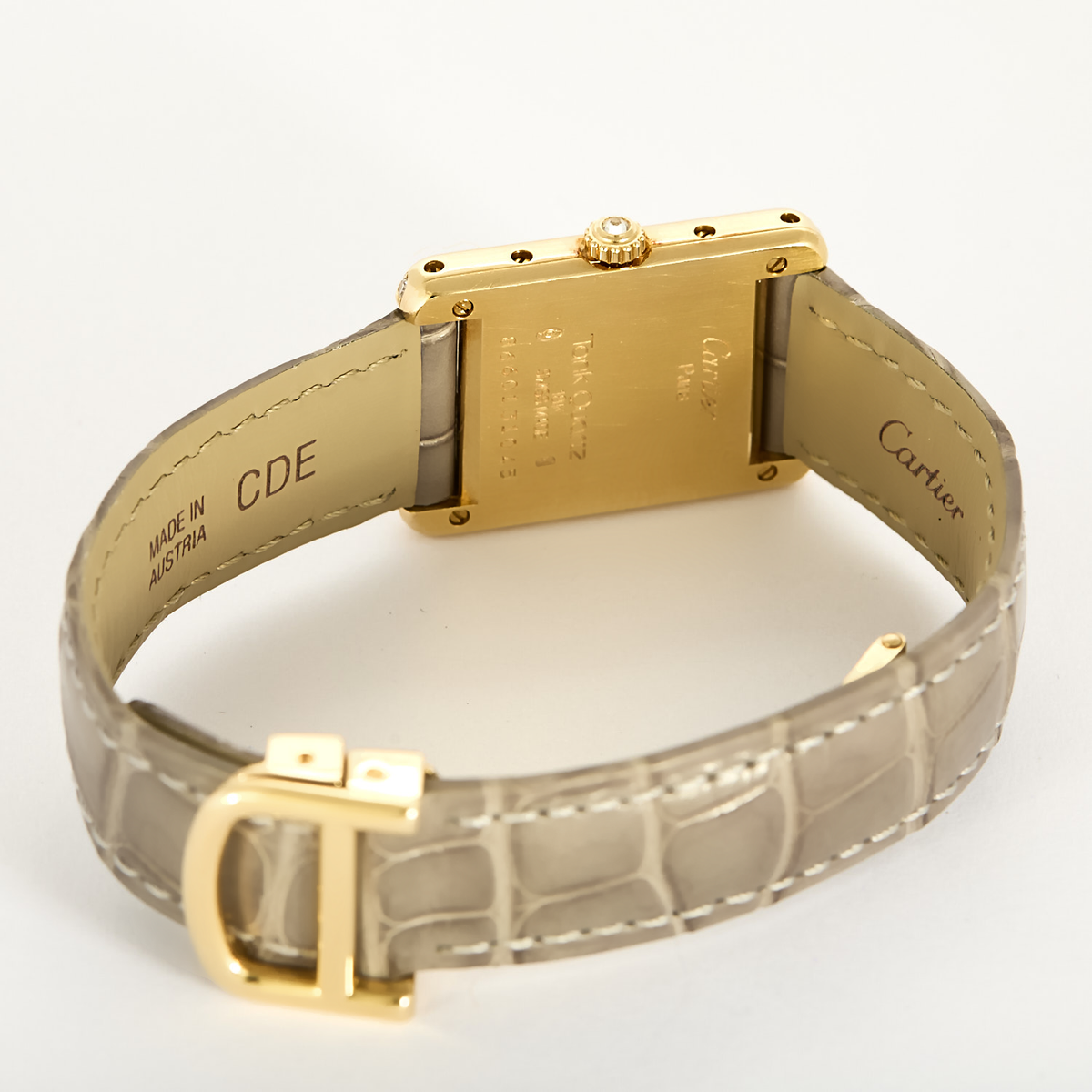 Cartier Montre Tank en or jaune et diamants