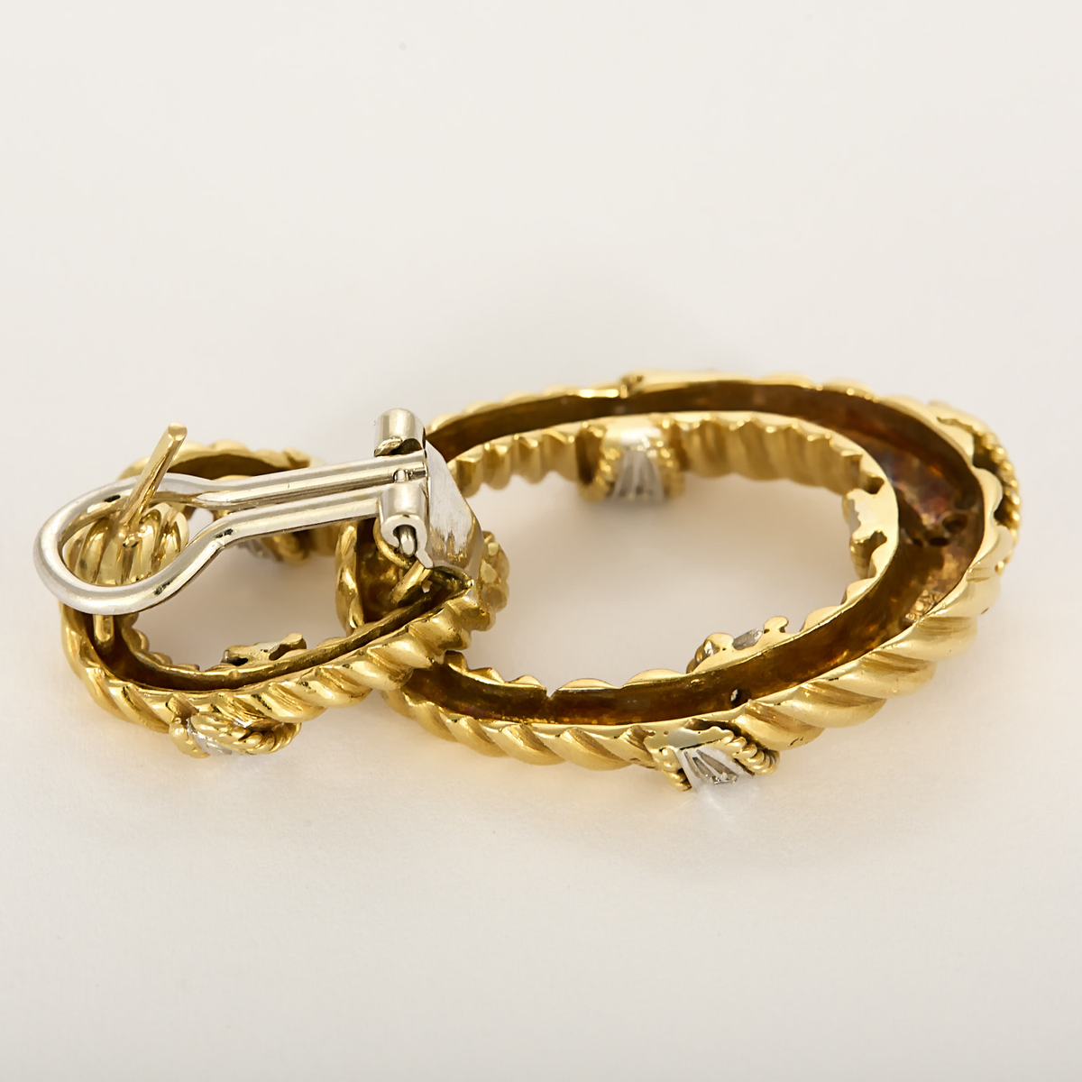 Boucles d'oreilles en Or jaune 18k Diamants