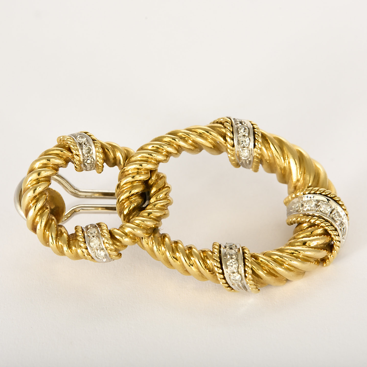 Boucles d'oreilles en Or jaune 18k Diamants