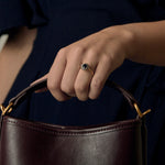 Bague marguerite en or jaune, or blanc, saphir et diamants