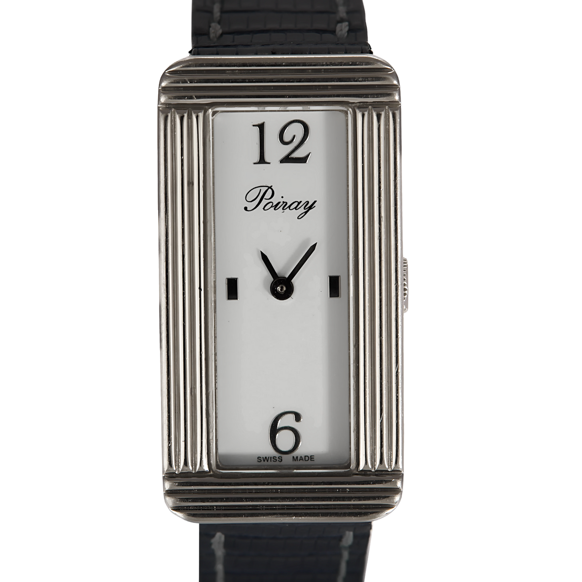 POIRAY - Ma Baguette - Ma première allongée - Montre en acier à boitier rectangulaire et à mouvement quartz