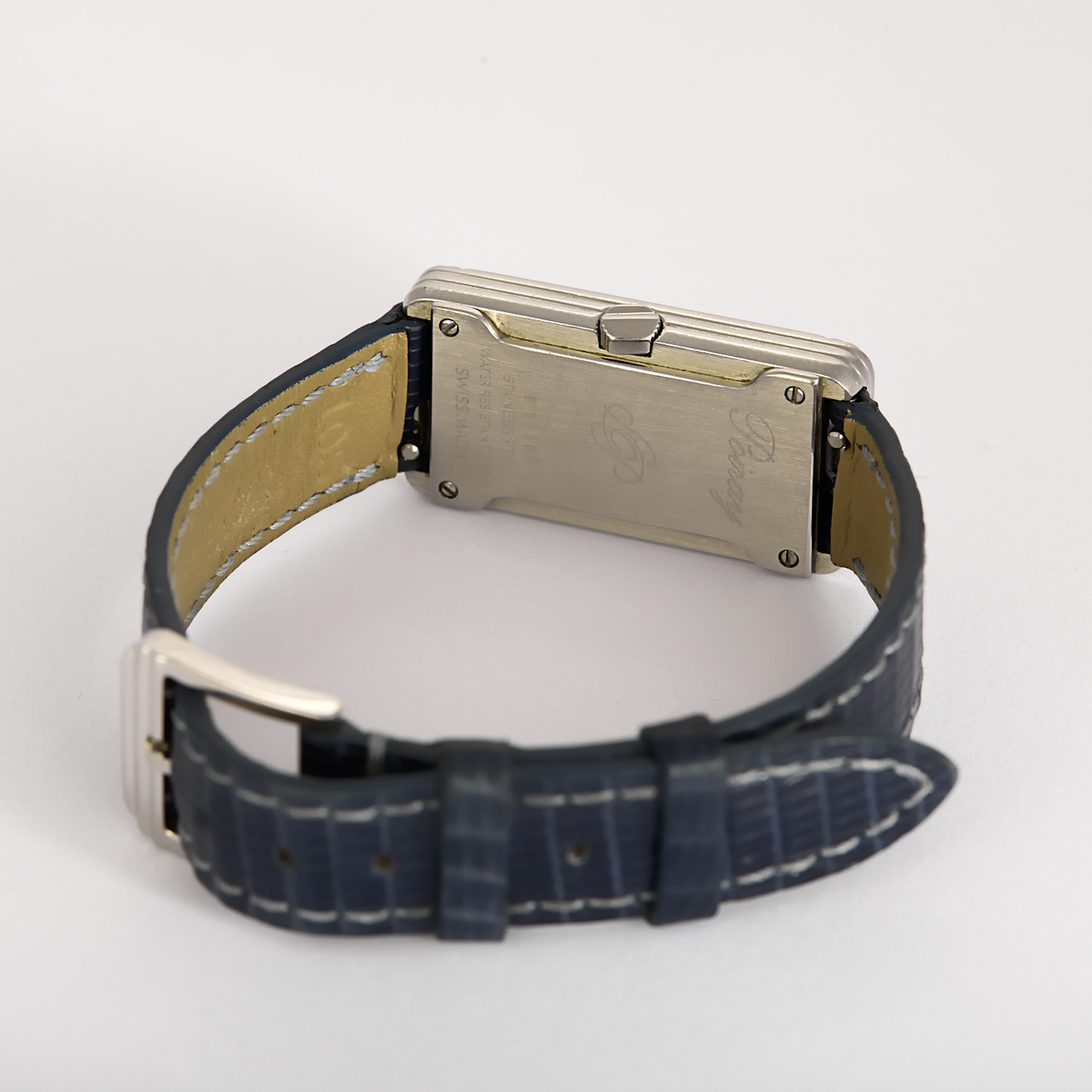 POIRAY - Ma Baguette - Ma première allongée - Montre en acier à boitier rectangulaire et à mouvement quartz