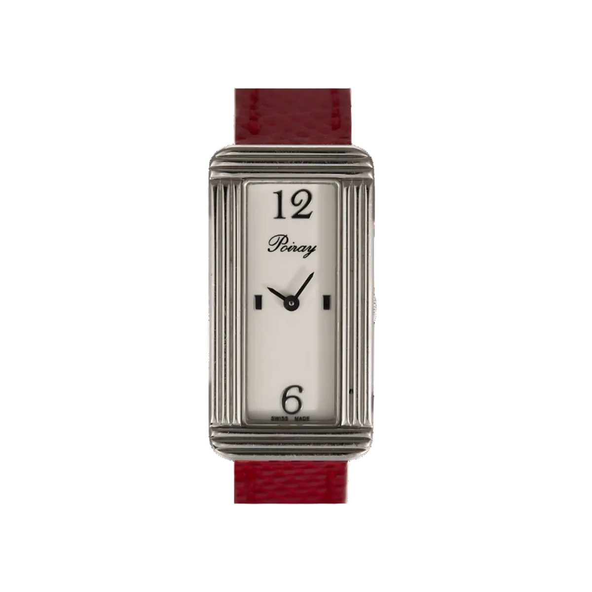 POIRAY - Ma Baguette - Ma première allongée - Montre en acier à boitier rectangulaire et à mouvement quartz