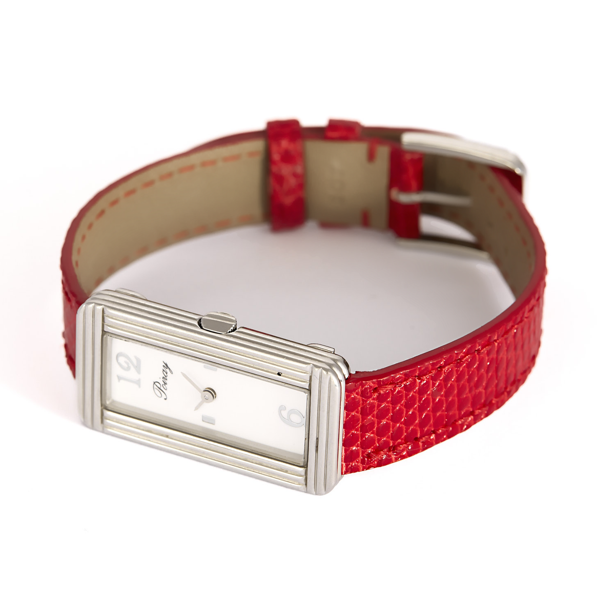 POIRAY - Ma Baguette - Ma première allongée - Montre en acier à boitier rectangulaire et à mouvement quartz