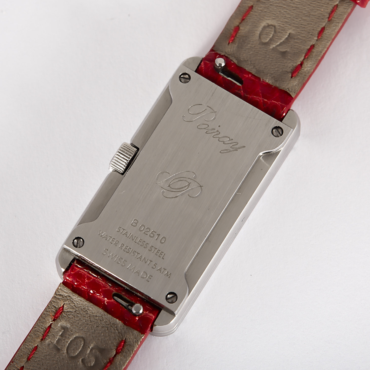 POIRAY - Ma Baguette - Ma première allongée - Montre en acier à boitier rectangulaire et à mouvement quartz