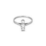 Bague en or blanc et diamants : 0,80 carat