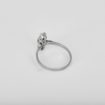 Bague en or blanc et diamants : 0,80 carat