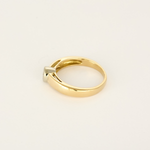 Bague Solitaire en or jaune, or blanc et diamants