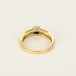Bague Solitaire en or jaune, or blanc et diamants