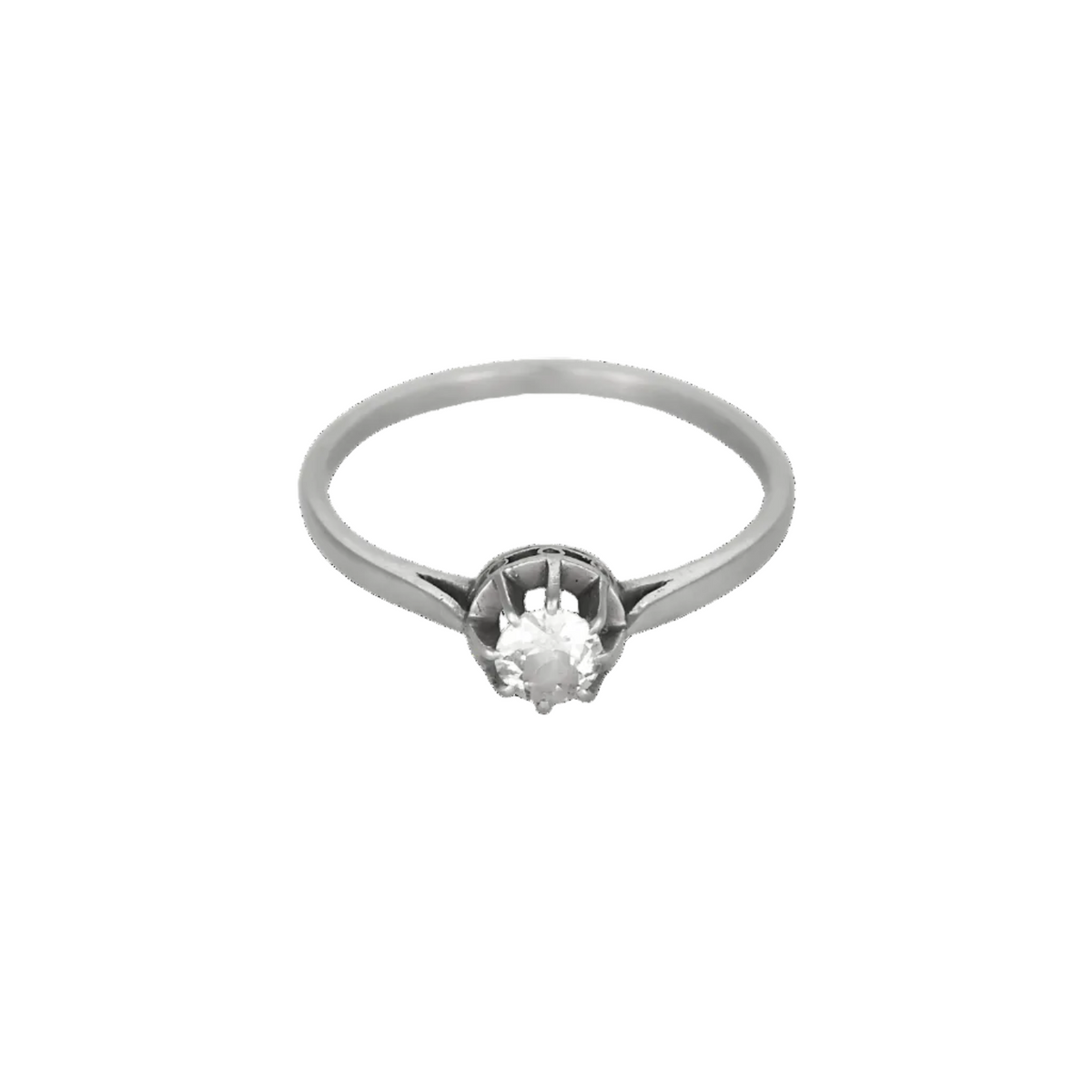 Élégante bague Solitaire en platine et diamant : 0,30 carat