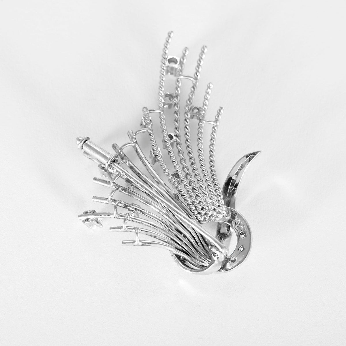 Broche en Or blanc 18k Diamant