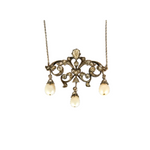 Collier Or blanc 18k et Argent