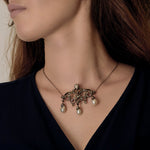 Collier Or blanc 18k et Argent