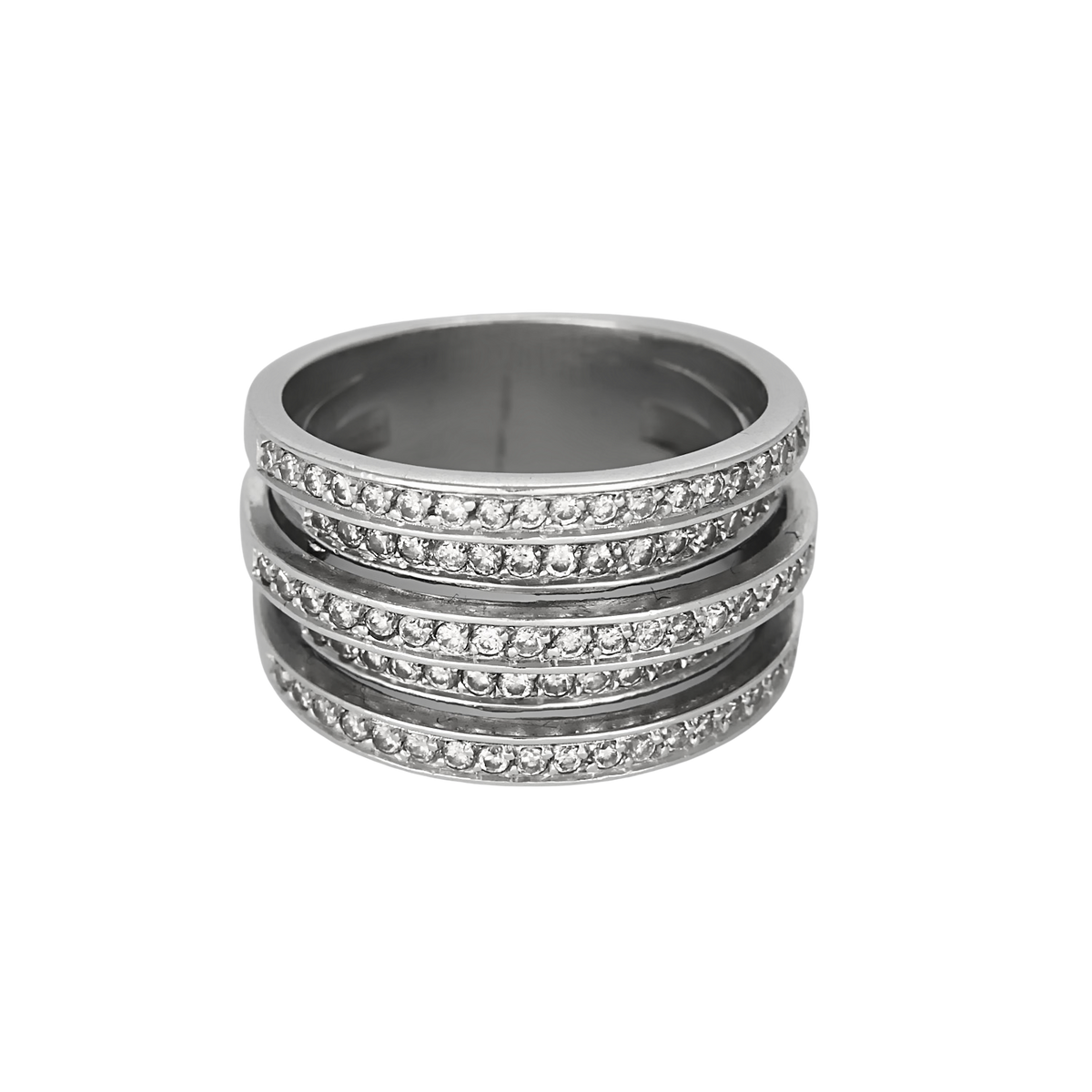Élégante bague en or blanc et diamants : 0,90 carat