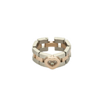 Chopard - Happy Diamond - Bague importante en or blanc, or rose et diamant : 0,05 carat