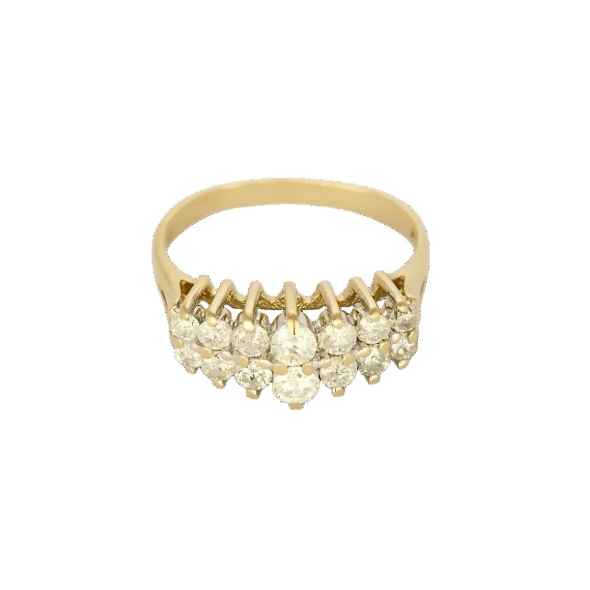 Bague en or jaune et diamants : 0,90 carat