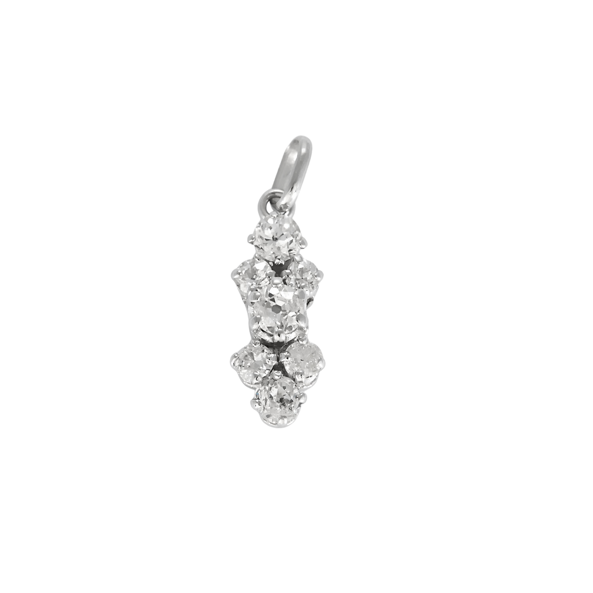 Pendentif en or blanc, diamants : 0,55 carat