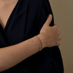 Bracelet tennis en or rose et diamants : 3,70 carats