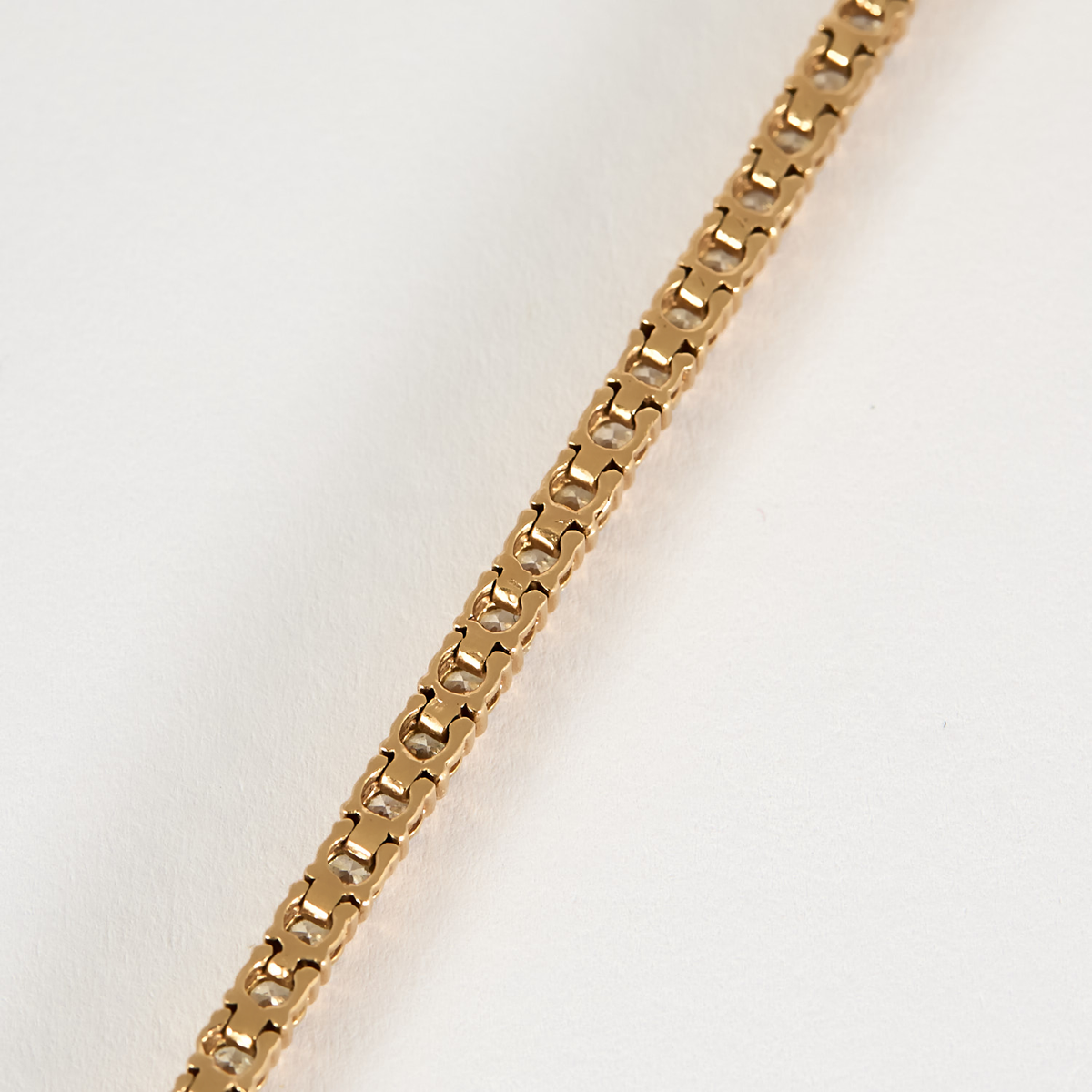 Bracelet tennis en or rose et diamants : 3,70 carats